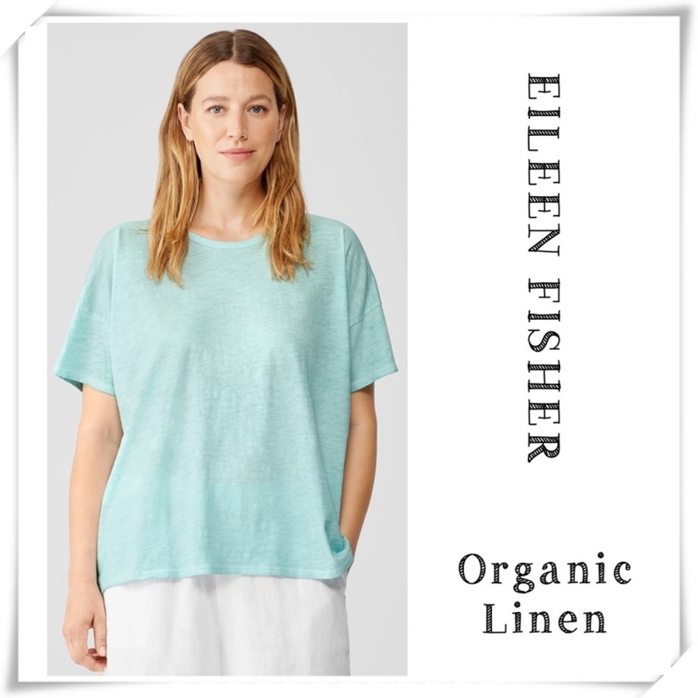 Eileen Fisher Organic Linen Cotton Slub Sweater in Lime Green Size XL NWT